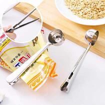 oning spoon digging fruit ice cream spoon with sealing clip