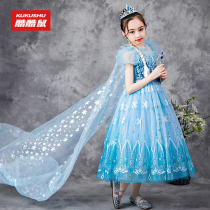 Elsa Princess Dress Girls Elsa Dress Ice Snow Fantastic Love Sand Clothes 2022 Summer Dress Kids Skirts