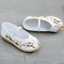 Childrens old Beijing embroidered shoes Chinese style spring and autumn cloth shoes girls dance shoes breathable cloth shoes retro boots men