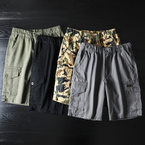 Foreign trade tail single mens cut American retro camouflage tooling shorts loose five-point pants export original single casual middle pants