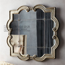 Eurostyle antique making old bathroom mirror wall-mounted bedroom dresden door hall Decorative Mirror Toilet Wash mirror