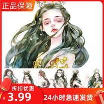 New seven days and paper tape split hand account beautiful figure Black Swan DIY decorative sticker tape hand account whole roll