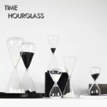 Modern personality creative simple black and white hourglass decoration decoration classmate gift time hourglass shop home decoration