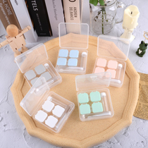 Contact lens case presses multiple dress portable minimalist wind men and women transparent double link box Mepupil box Myopia Flip type