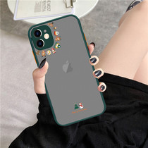 Creative cartoon Apple 11 mobile phone shell to blame small monster Apple 11Promax frosted transparent iphone11 full bag anti-fall and anti-scraping apple 11Pro liquid silicone gel male and female couple new