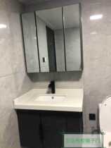 Thick Wood Furniture Cloakroom Mirror Moving Door Invisible Mirror Folding Door Bathroom Cabinet Shoe Cabinet Mirror Flat Open Aluminum Frame
