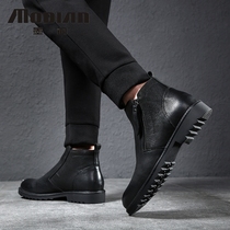 Martin Boots Men Englen Winter Warm Plush Cotton Boots Serie Leather High-Help Leisure Shoes Mens Shoes