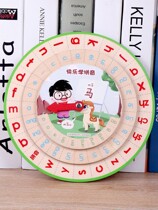 Pinyin phonics turntable Teaching aids turntable Big turntable Learning children learn pinyin alphabet alphabet