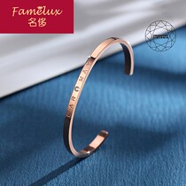 The famous designer niche Net red bracelet female simple plating 14K gold couple opening exquisite hand decoration SL0303