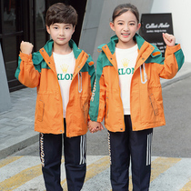 Kindergarten Spring and Autumn new assault suit suit set windproof rain primary and secondary school uniforms children sportswear set