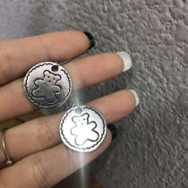 Special Korean version of metal texture bear ear clip to make old coins cute earrings cold wind Joker no ear hole