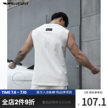 BLUESFLY Sports Short Sleeve T-shirt Male Loose Casual Sleeveless Shoulder Fitness Vest Basketball Training Suit Jacket