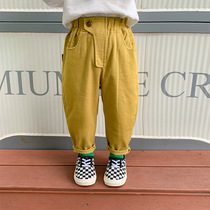 Child Clothing Boy Casual Pants Spring Autumn Slim childrens sports pants Chaochio Childrens spring clothes foreign pistachio boys pants spring money