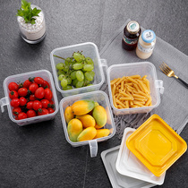 Household refrigerator storage box sealed can fruit food food Miscellaneous grain kitchen fresh-keeping box plastic set rectangular