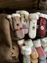 Japanese Gelato Goat Suede Socks Woman Winter Plus Suede Thickened Wool Socks Home Moon Socks Floor Midbarrel Socks