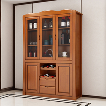 Steady Dangdang solid wood wine cabinet Modern simple living room porch side cabinet Chinese style living room dining room furniture economical