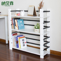 Bookshelves Shelving Floor Adjustable Layer High Solid Wood White Simple Shelf Multilayer Containing Shelf Home Storage Rack