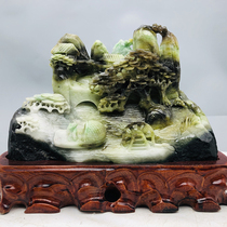 The source is straight for Chinas Big Four jade < One Fan Smooth Sailing > Solo Mountain Jade Pendulum 4 7 Jin y61