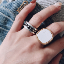 Xixi Women Europe Station 2019 Spring New 071 Creative Simple Personality Exaggerated Square Ring 20809
