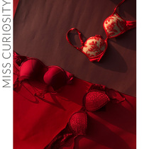  Curious Missys birthday red wedding underwear women gather to adjust the pair of breast bras beauty back bra collection