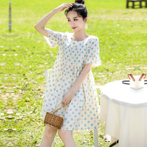 Pregnant woman Liondress Summer gestation 2021 Summer pregnant women Pregnant Women Skirt children in pure cotton summers