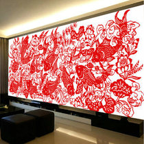 Rich and more than cross embroidered nine fish-nine fish polychaetomatou Year of the year Line embroidered new product 2022 room 2022