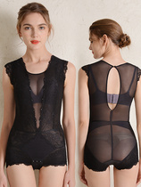 Body-in-body clothes casser-folded waist-burning fat Summer thin section No-mark breathable slimming and slim fit and body shaped body shaping one-piece clothes