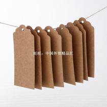 50PCS Natural Brown Kraft Paper Tags With Jute Twine For DIY