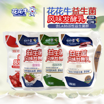 Huahuiu Yogurt 180g16 bags of original strawberry low-fat sugar-free red dates probiotics whole box flavor fermented milk