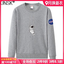 Official website flagship store Mens autumn new fashion comfortable round neck long sleeve casual sweater mens and womens NASA2021