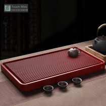 Touch Miss Bakelite tea tray rectangular drainage solid wood household simple electric Bakelite tea table kung fu tray