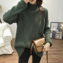 Semi-turtleneck sweater base shirt female Spring and Autumn New Korean slim Joker slim Joker gold shirt