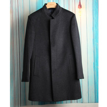 Weycan family special cabinet mens wool coat business casual grey medium long style collar Mini Coats