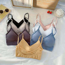 Summer solid color new beauty back big U wrap chest chest bottom underwear Korean fashion versatile simple Lady vest