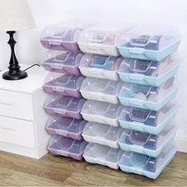 Moisture-proof thick transparent shoe box plastic shoes storage box household combination shoe box storage box sorting box