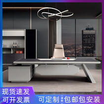 Boss Desk Desk Brief Modern Big Bandai Light Extravagant Fashion Atmosphere Manager Desk President Desk