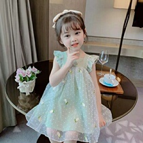 Girl dress 2021 summer new childrens clothing childrens princess skirt foreign style super fairy girl baby skirt