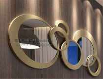 American living room decorative mirror porch mirror neoclassical art mirror dining side mirror corridor background wall round Wall Wall Mirror