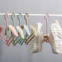 Portable shoe drying rack Hanging shoe rack rotating four hooks Wet and dry dual-use shoe drying rack windproof plastic hook