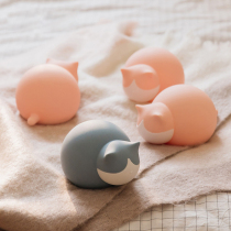Cat hot water bag water warm hand treasure cute small mini creative explosion-proof silicone cartoon portable hand warm egg winter