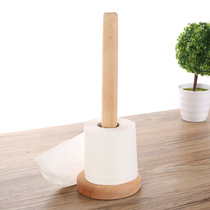 KENS Kitchen Beech Wood Paper Towel Rack Creativity Environmentally Friendly No-Paint Roll-in-style Home Paper Roll rack