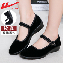 Pull back old Beijing cloth shoes women dancing shoes women black cloth shoes women soft-soled mom shoes Casual shoes flat single shoes women