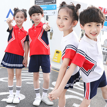 Summer kindergarten garden clothes pure cotton mens and womens childrens short-sleeved trousers class clothes Primary and secondary school school uniforms set sports games