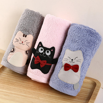 Absorbent towel pure cotton cute girl face towel wash face dry hair Home rub hair quick dry towel full cotton softness