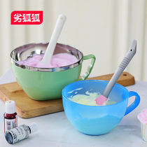 Framed Flower Toning Bowl Baking Cream Edible Pigment Toning Bowl Cake Toning Basin Cream Cream Bean Sand Stirring Transparent