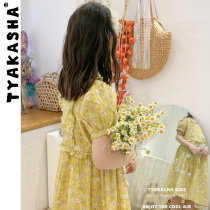 (Cool Series) Tyakashakids Takasha childrens skirt dress girl princess dress floral dress