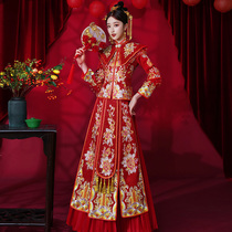 Show and suit 2022 new Chinese bridal wedding gown show and the slim and slim sub spring Long sleeves Show Wo nt