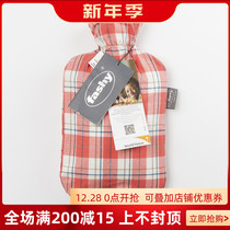W1962 German imported F brand hot water bag classic plaid warm hand bag English grid wind hand protector
