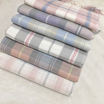 Autumn and winter new plaid scarf Japanese jk college style girl shawl dual-use long imitation cashmere line collar female