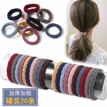 High elastic rubber band Daughter Hair Ring Zama Tail No Seam Head Rope Lady Brief South Korea Nets Red Hair Rope Leather Sleeve